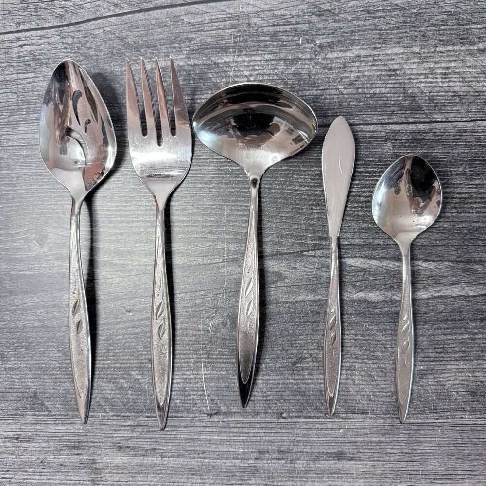 Vintage Royal Harvest 1990 Stainless Steel Serving Set Oneida